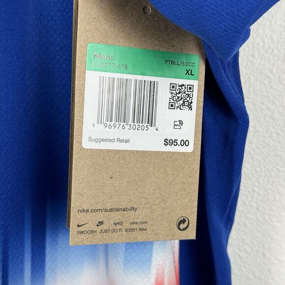 Nike Dri Fit Soccer Replica Jersey USMNT 2024/25 Away Blue Men's Size XL USA - Picture 5 of 10